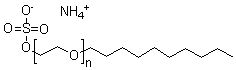 CAS#: 52286-19-8， Polyethylene glycol decyl ether sulfate, ammonium salt