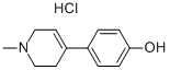 structure of CAS# 5233-54-5, 4-(1-Methyl-1,2,3,6-Tetrahydropyridin-4-Yl)Phenol Hydrochloride;A4076/0173676;Pyridine, 1,2,3,6-Tetrahydro-1-Methyl-4-(4-Hydroxyphenyl)-;Pyridine, 1,2,3,6-Tetrahydro-1-Methyl-4-[4-Hydroxyphenyl]-