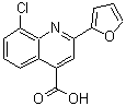 结构式 CAS# 52413-55-5, 8-氯-2-(2-呋喃基)-4-喹啉羧酸