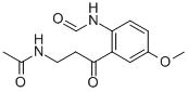 结构式 CAS# 52450-38-1, N-[3-[2-(甲酰氨基)-5-甲氧基苯基]-3-氧代丙基]乙酰胺