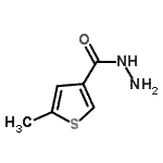 structure of CAS# 524731-02-0, 5-Methyl-3-Thiophenecarbohydrazide;2-methylthiophene-4-carbohydrazide;5-Methylthiophene-3-carbohydrazide;MFCD01627991