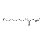 structure of CAS# 52493-37-5, 2-Cyano-N-Hexylacetamide;2-Cyano-N-(hexyl)-acetamide;MFCD01349558;ZINC05462535