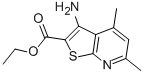 structure of CAS# 52505-56-3, Ethyl 3-Amino-4,6-Dimethylthieno[2,3-b]Pyridine-2-Carboxylate;Ethyl 3-Amino-4,6-Dimethyl-Thieno[5,4-B]Pyridine-2-Carboxylate;3-Amino-4,6-Dimethyl-2-Thieno[5,4-B]Pyridinecarboxylic Acid Ethyl Ester;3-Amino-4,6-Dimethyl-Thieno[5,4-B]Pyridine-2-Carboxylic Acid Ethyl Ester
