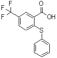 structure of CAS# 52548-96-6, 2-Carboxy-4-(Trifluoromethyl)Diphenylsulphide;2-(Phenylthio)-5-(Trifluoromethyl)Benzoic Acid;2-Phenylthio-5-Trifluoromethylbenzoic Acid