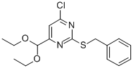structure of CAS# 525559-14-2, 2-Benzylsulfanyl-4-Chloro-6-Diethoxymethyl-Pyrimidine;2-BENZYLSULFANYL-4-CHLORO-6-DIETHOXYMETHYL-PYRIMIDINE
