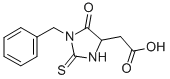 structure of CAS# 52730-34-4, 5-Oxo-1-(Phenylmethyl)-2-Thioxo-4-Imidazolidineaceticacid;2-[(4R)-5-Oxo-1-(Phenylmethyl)-2-Thioxo-Imidazolidin-4-Yl]Acetate;2-[(4R)-5-Oxo-1-(Phenylmethyl)-2-Thioxo-4-Imidazolidinyl]Acetate;2-[(4R)-1-(Benzyl)-5-Keto-2-Thioxo-Imidazolidin-4-Yl]Acetate