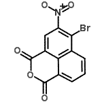 structure of CAS# 52821-19-9, 6-Bromo-5-Nitro-1H,3H-Benzo[de]Isochromene-1,3-Dione;4-BROMO-3-NITRO-1,8-NAPHTHALICANHYDRIDE;6-Bromo-5-nitro-1H,3H-benzo[de]isochromene-1,3-dione #;Naphthalic-1,8-anhydride, 4-bromo-3-nitro-