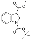 structure of CAS# 528862-00-2, 2,3-Dihydro-1H-Indole-3-Carboxylic Acid Methyl Ester;1H-Indole-1,3-Dicarboxylic Acid, 2,3-Dihydro-, 1-(1,1-Dimethylethyl) 3-Methyl Ester;2,3-DIHYDRO-INDOLE-1,3-DICARBOXYLIC ACID 1-TERT-BUTYL ESTER 3-METHYL ESTER;2,3-DIHYDRO-1H-INDOLE-3-CARBOXYLIC ACID METHYL ESTER