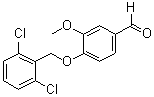 结构式 CAS# 529513-66-4, 4-[(2,6-二氯苄基)氧基]-3-甲氧基苯甲醛