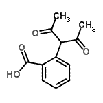 结构式 CAS# 52962-26-2, 2-(2,4-二氧代-3-戊烷基)苯甲酸