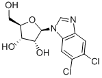 结构式 CAS# 53-85-0, 5,6-二氯苯并咪唑 1-beta-D-呋喃核糖苷