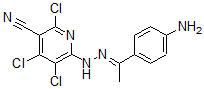 CAS 登录号：5310-45-2， 6-[(2E)-2-[1-(4-氨基苯基)亚乙基]肼基]-2,4,5-三氯-吡啶-3-甲腈