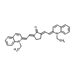 CAS 登录号：53115-01-8， (2E,5E)-2,5-二[(2E)-2-(1-乙基-2(1H)-喹啉基亚基)亚乙基]环戊酮