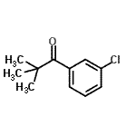 structure of CAS# 53226-55-4, 1-(3-Chlorophenyl)-2,2-Dimethyl-1-Propanone;3'-Chloro-2,2-dimethylpropiophenone