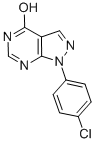 结构式 CAS# 5334-29-2, 1-(4-氯苯基)-1,5-二氢-4H-吡唑并[3,4-d]嘧啶-4-酮