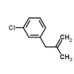 structure of CAS# 53483-21-9, 1-Chloro-3-(2-Methylprop-2-Enyl)Benzene;3-(2-Methylprop-2-en-1-yl)chlorobenzene;3-(3-Chlorophenyl)-2-methyl-1-propene;3-(3-Chlorophenyl)-2-methylprop-1-ene
