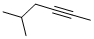 structure of CAS# 53566-37-3, 5-Methyl-2-Hexyne;Sbb015104;Methyl Isobutylacetylene;2-Hexyne, 5-Methyl-