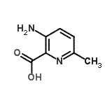 structure of CAS# 53636-71-8, 3-Amino-6-Methyl-2-Pyridinecarboxylic Acid;3-Amino-6-methyl-2-pyridinecarboxylic acid;3-Amino-6-methyl-2-pyridinecarboxylic acid #;3-Amino-6-methylpicolinic acid