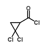 structure of CAS# 5365-15-1, 2,2-Dichlorocyclopropanecarbonyl Chloride;MFCD10703530