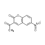 structure of CAS# 53653-67-1, 3-Acetyl-6-Nitro-2H-Chromen-2-One;3-Acetyl-6-nitro-2H-chromen-2-one #;3-Acetyl-<wbr>6-nitro-2<wbr>H-chromen<wbr>-2-one, 3<wbr>-Acetyl-6<wbr>-nitro-2-<wbr>oxo-2H-ch<wbr>romene;3-acetyl-6-nitro-2-oxochromene