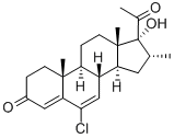 CAS 登录号：5367-84-0， 氯美孕酮