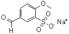 structure of CAS# 5393-59-9, 4-Methoxybenzaldehyde-3-Sulfonic Acid Sodium Salt;4-METHOXYBENZALDEHYDE-3-SULFONIC ACID SODIUM SALT 96%;4-Methoxybenzaldehyde-3-Sulfonic Acid Sodiumsalt,96%;5-FORMYL-2-METHOXYBENZENESULFONIC ACID SODIUM SALT