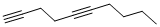 structure of CAS# 53963-03-4, 1,5-Decadiyne;1,5-Decadiyne;Sbb008878;1,4-Decadiyne