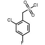 structure of CAS# 541528-45-4, (2-Chloro-4-Fluorophenyl)Methanesulfonyl Chloride;(2-Chloro-4-fluorophenyl)methanesulfonyl chloride;chloro[(2-chloro-4-fluorophenyl)methyl]sulfone;MFCD09047529
