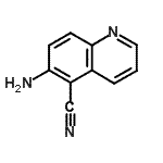 structure of CAS# 54398-51-5, 6-Amino-5-Quinolinecarbonitrile;6-Amino-quinoline-5-carbonitrile;A3626/0153814;ZINC01427003