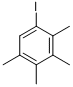 structure of CAS# 54509-71-6, 1-Iodo-2,3,4,5-Tetramethylbenzene;1-IODO-2,3,4 5-TETRAMETHYLBENZENE 97%;1-IODO-2,3,4,5-TETRAMETHYLBENZENE;2,3,4,5-TETRAMETHYLIODOBENZENE