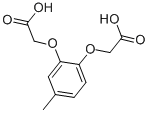 structure of CAS# 5458-76-4, 4-Methylcatechol-O,O-Diacetic Acid;2-[2-(Carboxymethyloxy)-5-Methyl-Phenoxy]Acetic Acid;2-[2-(Carboxymethyloxy)-5-Methyl-Phenoxy]Ethanoic Acid;St5409406
