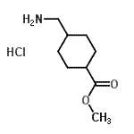 structure of CAS# 54640-02-7, Methyl 4-(Aminomethyl)Cyclohexanecarboxylate Hydrochloride (1:1);cyclohexa<wbr>necarboxy<wbr>lic acid,<wbr> 4-(amino<wbr>methyl), <wbr>methyl es<wbr>ter, hydr<wbr>ochloride;cyclohexa<wbr>necarboxy<wbr>lic acid,<wbr> 4-(amino<wbr>methyl)-,<wbr> methyl e<wbr>ster, hyd<wbr>rochloride;Methyl (4-aminomethyl)cyclohexane carboxylate hydrochloride