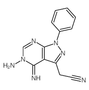 CAS 登录号：5466-72-8， 2-(4-氨基-5-亚氨基-9-苯基-2,4,8,9-四氮杂双环[4.3.0]壬-2,7,10-三烯-7-基)乙腈