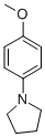 structure of CAS# 54660-04-7, 1-(4-Methoxy-Phenyl)-Pyrrolidine;Pyrrolidine, 1-(4-Methoxyphenyl);Pyrrolidine, 1-(4-Methoxyphenyl)-