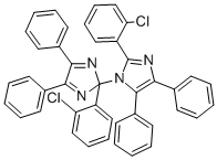 结构式 CAS# 5496-32-2, 2-(2-氯苯基)-4,5-二苯基咪唑-1,2'-二聚体