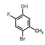 structure of CAS# 550400-07-2, 4-Bromo-2-Fluoro-5-Methylphenol;4-BROMO-2-FLUORO-5-METHYLPHENOL
