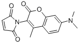 structure of CAS# 55145-14-7, N-(4-Methyl-7-dimethylamino-3-coumarinyl)maleimide;1-(7-Dimethylamino-4-Methyl-2-Oxo-Chromen-3-Yl)Pyrrole-2,5-Dione;1-(7-Dimethylamino-4-Methyl-2-Oxo-3-Chromenyl)Pyrrole-2,5-Dione;1-(7-Dimethylamino-2-Keto-4-Methyl-Chromen-3-Yl)-3-Pyrroline-2,5-Quinone