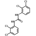 structure of CAS# 55268-51-4, 1,3-Bis(2,3-Dichlorophenyl)Urea;N,N'-Bis(2,3-dichlorophenyl)urea #;N,N'-Di-(2,3-dichlorophenyl)urea;Urea, N,N'-bis(2,3-dichlorophenyl)-