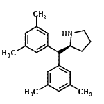 structure of CAS# 553638-66-7, (2S)-2-[Bis(3,5-Dimethylphenyl)Methyl]Pyrrolidine;(S)-2-[Bis(3,5-dimethylphenyl)methyl]pyrrolidine;-2-[Bis methyl]pyrrolidine;669520_ALDRICH