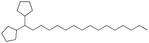 CAS 登录号：55401-76-8， 1,1-二环戊基十六烷