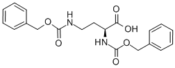 结构式 CAS# 55478-23-4, (S)-2,4-二[[(苯基甲氧基)羰基]氨基]-丁酸