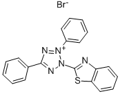 structure of CAS# 55699-64-4, 2-(2-Benzothiazolyl)-3,5-Diphenyltetrazolium Bromide;2-(2-BENZOTHIAZOLYL)-3,5-DIPHENYLTETRAZOLIUM BROMIDE;Benzothiazolyldiphenyltetrazoliumbromide