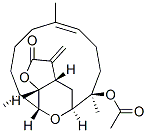 CAS#: 55822-20-3， (3aS,5S,6R,9E,14R,15R,15aR)-2,3,3a,4,5,6,7,8,11,12,13,14,15,15alpha-Tetradecahydro-6,10,14-Trimethyl-3-Methylene-2-Oxo-5,15-Epoxycyclotetradeca[b]Furan-6-Ol Acetate