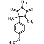 CAS 登录号：55822-91-8， 5-(4-甲氧基苯基)-1,3,5-三甲基-2,4-咪唑烷二酮