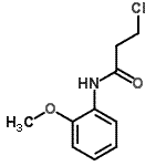 structure of CAS# 55860-23-6, 3-Chloro-N-(2-Methoxyphenyl)Propanamide;3-chloro-N-(2-methoxyphenyl)propanamide;MFCD02973948;propanamide, 3-chloro-N-(2-methoxyphenyl)