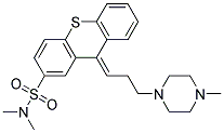 structure of CAS# 5591-45-7, cis-Thiothixene;N,N-Dimethyl-9-[3-(4-Methylpiperazin-1-Yl)Propylidene]Thioxanthene-2-Sulfonamide;(9E)-N,N-Dimethyl-9-[3-(4-Methyl-1-Piperazinyl)Propylidene]-2-Thioxanthenesulfonamide;N,N-Dimethyl-9-[3-(4-Methyl-1-Piperazinyl)Propylidene]-2-Thioxanthenesulfonamide