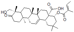 CAS 登录号：561-47-7， 24-羟基-22beta-[[(Z)-2-甲基-1-氧代-2-丁烯基]氧基]-3-氧代-齐墩果-12-烯-28-酸