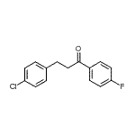 structure of CAS# 56201-99-1, 3-(4-Chlorophenyl)-1-(4-Fluorophenyl)-1-Propanone;3-(4-Chlorophenyl)-4'-fluoropropiophenone;MFCD03843471