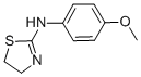 structure of CAS# 56242-67-2, (4,5-Dihydro-Thiazol-2-Yl)-(4-Methoxy-Phenyl)-Amine;N-(4-Methoxyphenyl)-4,5-Dihydrothiazol-2-Amine;4,5-Dihydrothiazol-2-Yl-(4-Methoxyphenyl)Amine;Nsc157319