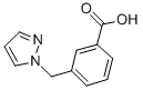 structure of CAS# 562803-68-3, 3-(1H-Pyrazol-1-Ylmethyl)Benzoic Acid;3-(1H-Pyrazol-1-Ylmethyl)Benzoic Acid(SALTDATA: 0.22H2O);3-(1H-Pyrazol-1-Ylmethyl)Benzoic Acid 0.22H2O;Benzoic Acid, 3-(1H-Pyrazol-1-Ylmethyl)-